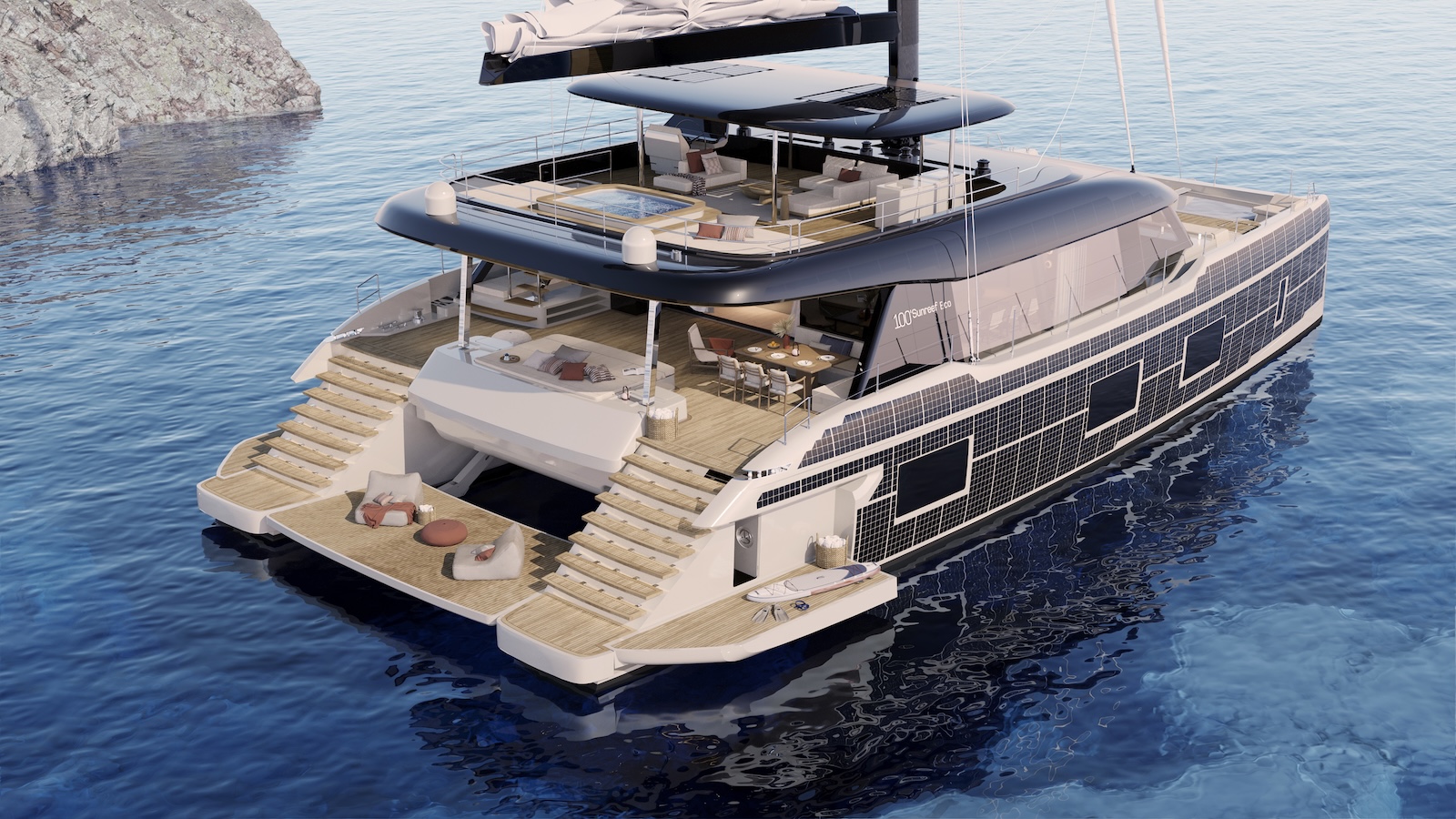 Sunreef 100 Eco varato in vista  del debutto mondiale al Monaco Yacht Show
