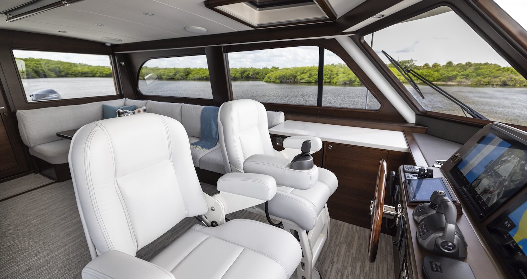 The Grand Banks 65 Skylounge, photographed in Stuart, Florida.