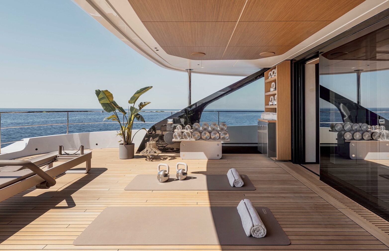 Azimut Grande 44M Upperdeck Gym Area